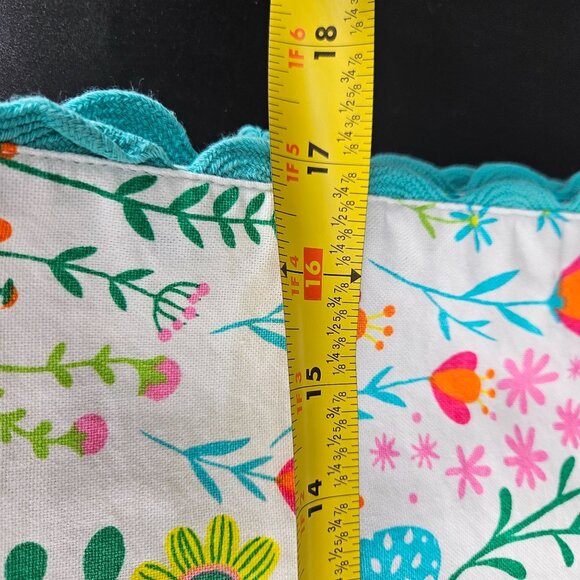 Fabric Placemats Spring Easter Bunny Egg Flowers Blue White Decor 14x17 Lot 7 - Picture 11 of 11